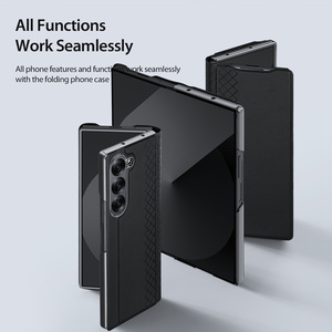เคสโทรศัพท์แบบใส่การ์ด เหมาะสำหรับโทรศัพท์พับได้ Z Fold 6/W25 พร้อมช่องใส่การ์ดในตัว เคสแบบพับได้ - Product Image 2