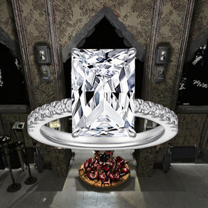 Anillo de Compromiso de Plata de Ley 925 con Circonita Cúbica de Corte Radiante de 4.25 Quilates, Anillo de Boda con Baño de Rodio, Regalo para Mujer, Venta al por Mayor - Product Image 2