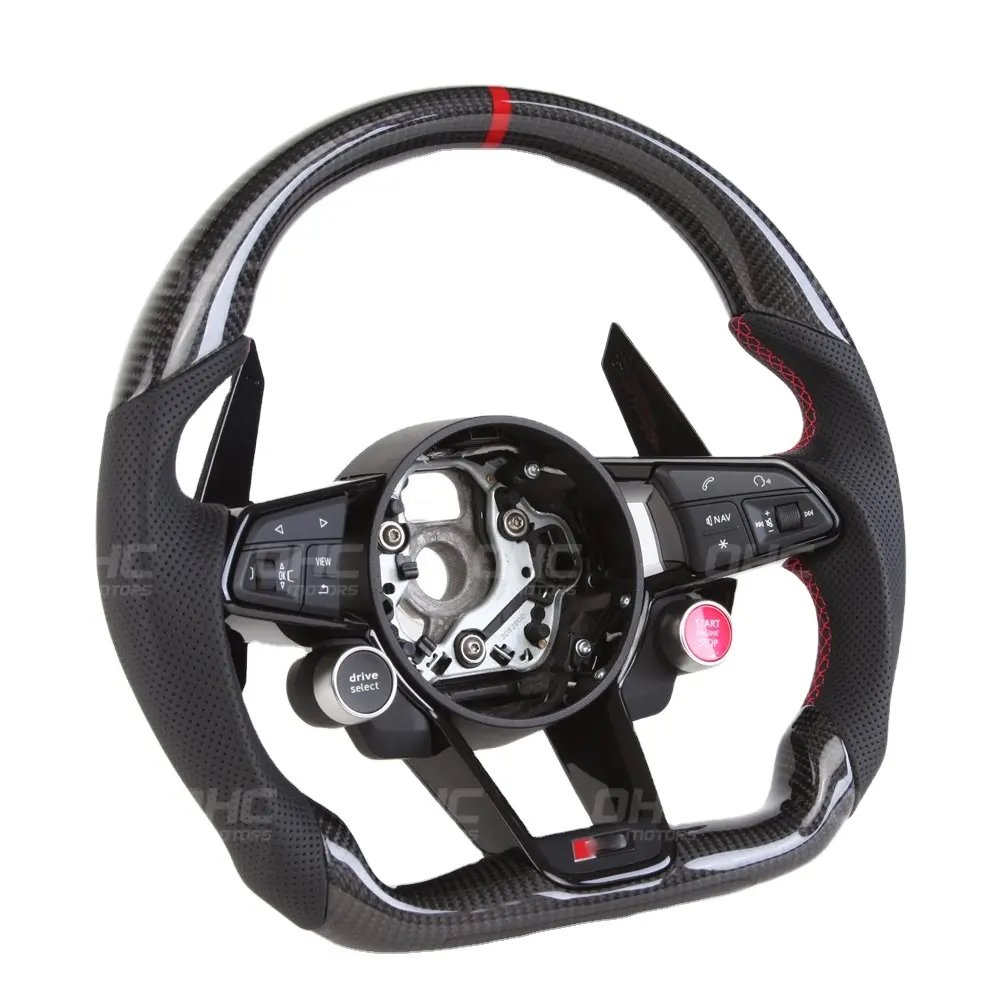 Volante Lenkrad for audi q8 q3 a4 rsq8 rs q8 b8 b9 avant q5 2020 tt r8 ttrs upgrade accessories carbon fiber steering wheel