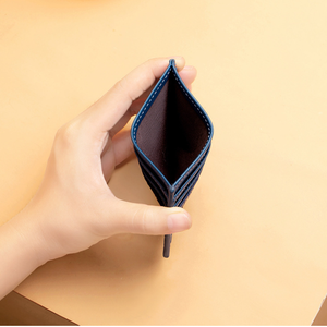 กระเป๋าใส่บัตรหนัง PU แบบทอเคสนามบัตรสำหรับผู้หญิงที่ใส่บัตรแบบบางเฉียบ - Product Image 2