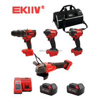 Ensemble d'outils sans fil EKIIV MW-2106 avec grand sac de rangement pour les services de réparation mobile et les travaux de construction en extérieur