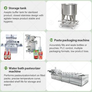 Línea de Producción Completa de Planta de Procesamiento de Tomate, Mini Planta Automática para la Elaboración de Pasta de Tomate, 100 kg/h - Product Image 5