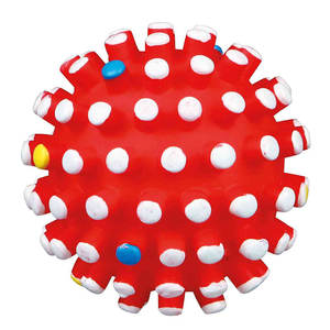 Pelota de vinilo con púas grandes y sonido para mascotas, 6 cm - Product Image 2