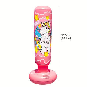 Muñeca de <span class=keywords><strong>boxeo</strong></span> inflable rosa, saco de <span class=keywords><strong>boxeo</strong></span> de pie para niños y niñas, saco de arena de <span class=keywords><strong>entrenamiento</strong></span> de PVC para fiestas deportivas al aire libre - Product Image 5
