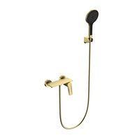 Robinet de baignoire deux-en-un, ensemble de douche simple pour salle de bain, mitigeur tout en cuivre, robinet d'hôtel de type séparé, moderne et minimaliste en céramique