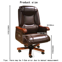 Ensemble de bureau de direction de luxe, chaise en cuir moderne, siège pivotant en bois, chaise de bureau pour ordinateur, chaises de direction en PU, mobilier personnalisable, vente en gros