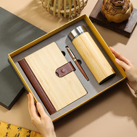 Coffret cadeau de Noël personnalisé A5 en bois bambou carnet de notes coffret cadeau Journal cahier et stylo tasse thermique-pour les cadeaux d'affaires pour les hommes