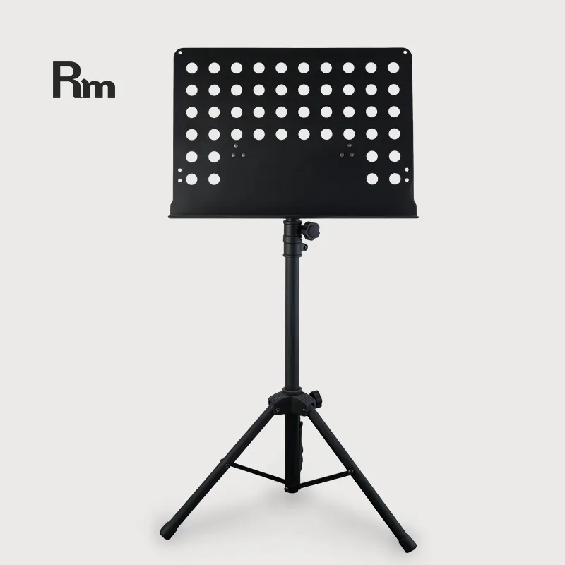 Tripod alat musik Mus-RM006, Tripod baja kelas tinggi pemegang konduktor dapat disesuaikan dudukan musik lembar besar