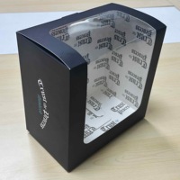 Boîtes d'emballage pliables personnalisées pour casquettes de baseball avec logo imprimé et fenêtre transparente pour petites entreprises – Vente en gros