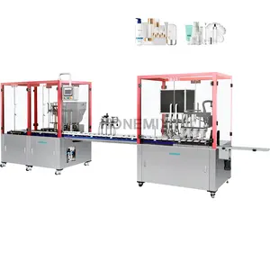 Hone Intelligent Liquid Paste Cycle Filling Line Automatic 2 on 1 Cosmetic Cream Filling Capping Machine with Adjustable Mold