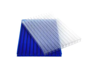 Panneau en plastique transparent coloré de feuille de polycarbonate de Twinwall creux de PC UV de 5mm