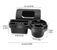 Support de tasse de voiture, support de téléphone, plateau de rangement, pochette de rangement latérale pour fenêtre de porte, support de rangement suspendu pour accessoires intérieurs de voiture