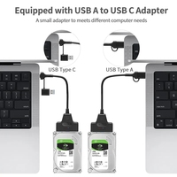 Nuovo cavo da USB3.0/3.1 SATA a USB adattatore per disco rigido da USB 3.0 a SATA III compatibile con dischi rigidi da 2.5 pollici e supporto UASP SSD