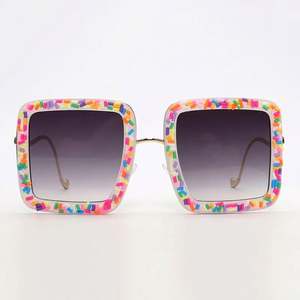 Lunettes de soleil de luxe tendance 2023, style punk, avec diamants, pour soirée, protection UV400, grande monture, style steampunk, pour femmes - Product Image 3