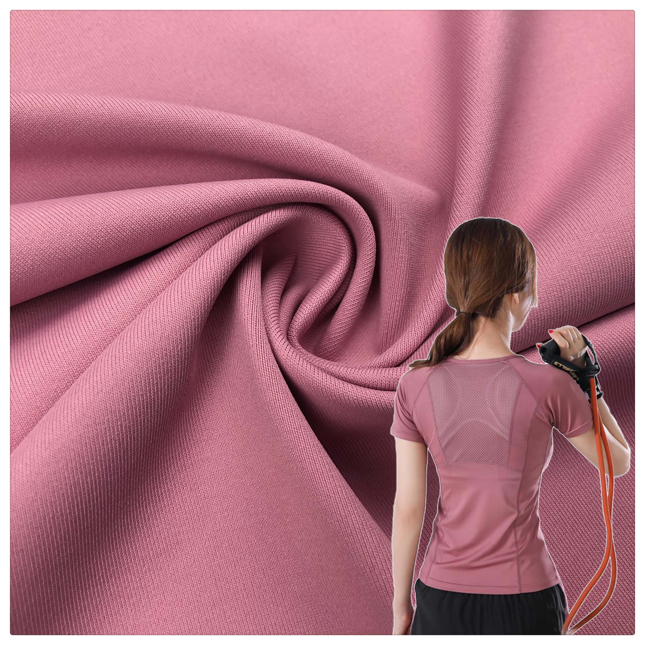 Hot Selling Polyester Rayon Spandex Knitting Stretch Fabric Polyester Fabric Roll For Yoga Stretch Pants