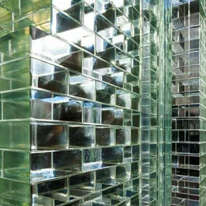 GLAS PANEL Fabrik blöcke Vorhang fassaden platten transparente Ziegel fertiger blockieren massive Konstruktion steine für Wandfliesen lieferanten
