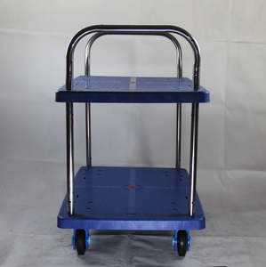 <strong>Big</strong> Load Double Layered Silent Four-Wheel Platform Material <strong>Cart</strong> Without Guardrails 300kg Capacity - Product Image 5