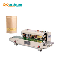 Machine de scellage thermique multifonction électrique semi-automatique pour films, tubes et sacs en plastique, 18m/min, 220V, pour boissons et produits chimiques