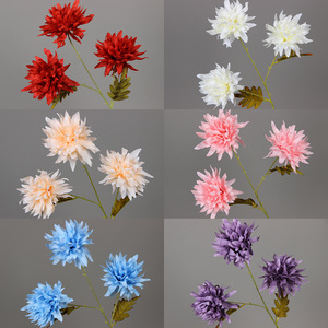 Flores de Crisantemo Artificiales con Llama, de Seda, Tallo Único, Decoración para Bodas, Accesorios para el Hogar y Exteriores, 20 Piezas, Envío Gratis - Product Image 3