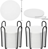 Sous-verres en céramique pour sublimation, garantie artisanale, sous-verres en céramique pour l'artisanat, blancs vierges, lot de 4, personnalisables