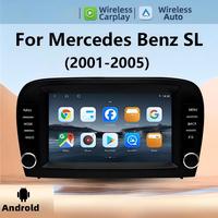 Autoradio Android 7 pouces pour Mercedes Benz SL (2001-2005) - GPS, Android Auto, écran tactile, WiFi intégré, audio haute résolution