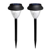 Lampe solaire LED à piquet, petite, blanc chaud, étanche IP55, pour extérieur, pelouse, avec angle de faisceau de 360°, pour projets de villas et cours.