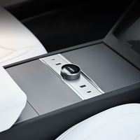 Hub de charge USB Type-C intelligent 4-en-1 pour Tesla Model Y/3, adaptateur de console centrale à charge rapide avec kit de protection de levier de vitesses