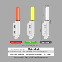 Alarme de morsure à clipser sur la pointe de la canne à pêche, LED, vibration sensible, indicateur de pêche nocturne, clignotement rouge et vert, étanche
