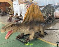 Modèle de dinosaure animatronique en silicone et métal personnalisé, réaliste, Dimetrodon, pour une utilisation en intérieur/extérieur, centre commercial, décoration de la maison