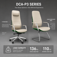 Chaise de bureau de direction ergonomique à dossier haut en cuir, pivotante, réglable en hauteur, avec support lombaire et appui-tête pour bureau de direction