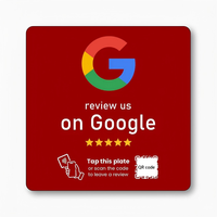 Interface RFID Code QR PVC NFC Plaque Google pour restaurant Autocollant Plaque Programmable Tiktok/Ins/Facebook/Yelp/Tripadvisor