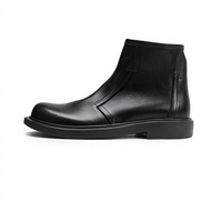Bottes de travail pour hommes, automne-hiver, en cuir véritable, à semelle épaisse, basses, élégantes, décontractées, à lacets sur le devant, antidérapantes