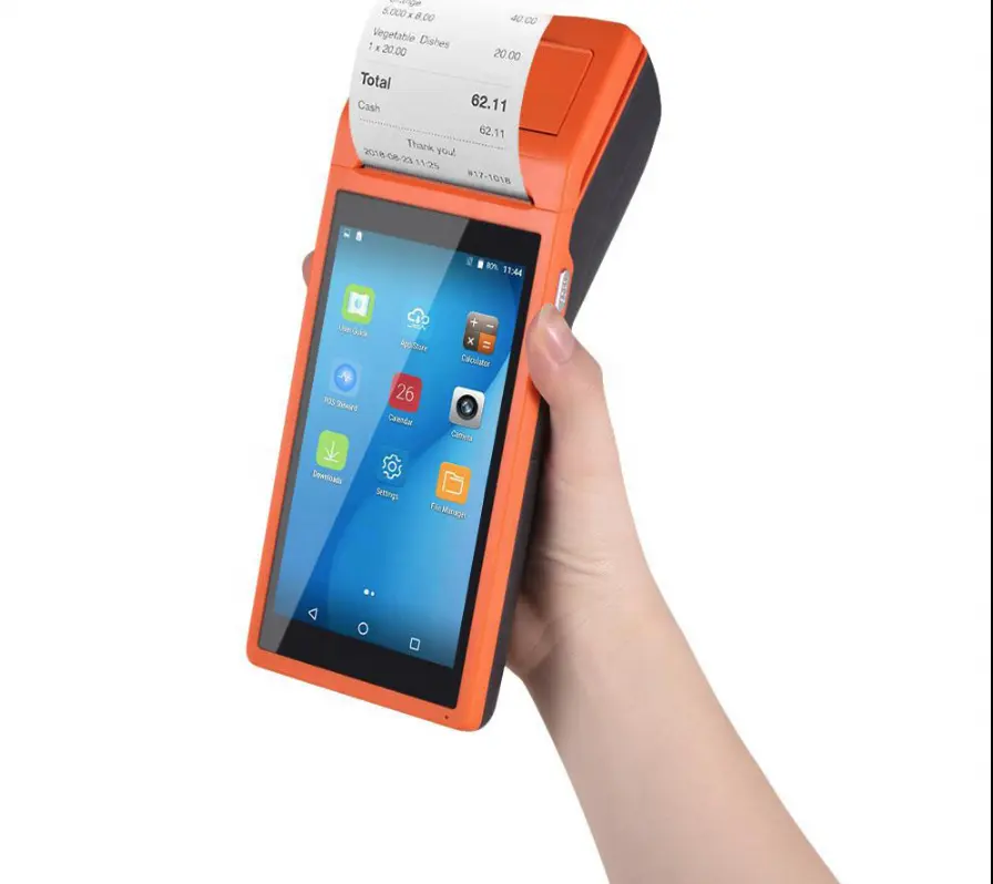 Mini touch pos terminal car parking system payment collection android pos ticket printer machine
