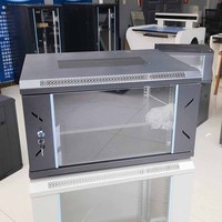 Armoire serveur murale en acier laminé à froid de 19 pouces 6U, économiseur d'espace, rack réseau