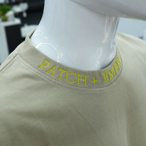 Camiseta de Estilo Urbano Unisex con Hombros Caídos, 100% Algodón Chenille, Bordado 3D con Logotipo Personalizado al por Mayor - Product Image 5