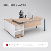 Scrivania Direzionale Moderna e Semplice in Alluminio e MDF, Arredamento per Ufficio Commerciale, Combinazione Libera, Vendita all'Ingrosso