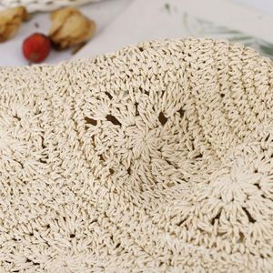 Bohemia Style Beach <b>Hats</b> Unisex Luxury Handmade Crochet Floppy Brim Straw Bucket <b>Hat</b> <b>for</b> Travel Casual Cycling - Product Image 5