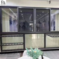 Ventanas Corredizas de Aluminio Modernas con Doble Acristalamiento, 3 Rieles, Marcos Horizontales para Hoteles, Villas, Apartamentos y Dormitorios