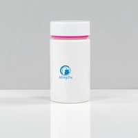 Bouteille cylindrique ronde en PET de 150 ml avec bouchon moleté doré de 45 mm, conteneur en plastique de qualité alimentaire pour capsules, compléments alimentaires, emballage de bonbons
