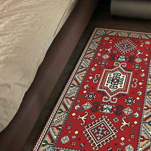 พรมขนสัตว์สำหรับห้องนั่งเล่นและห้องนอน พรมขนาดใหญ่สไตล์โบฮีเมียน พรมสไตล์อิหร่าน ซักเครื่องได้ พรมเปอร์เซีย โมร็อกโก พรมสั่งทำ - Product Image 6