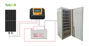 Congélateur vertical solaire TUNTO GREEN POWER T2-BD-198L/255L 100% DC24V 198L/255L 11/14 couches pour glaçons, production de 60KG/jour - Product Image 5
