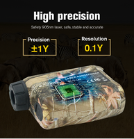Télémètre laser professionnel 1200M haute précision ±1m pour le golf et la chasse avec fonction de verrouillage du drapeau, vibration et camouflage