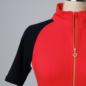 Jerseys de <span class=keywords><strong>Ciclismo</strong></span> de <span class=keywords><strong>lana</strong></span> merino con logotipo personalizado para mujer, jersey liso ligero y transpirable con cremallera completa, color de seguridad impreso - Product Image 5