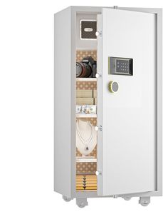 <span class=keywords><strong>TIGERKING</strong></span> Coffre-fort domestique robuste de 11,5 pieds cubes, serrure à écran tactile numérique, antivol, étagères réglables, armoire à bijoux blanche - Product Image 1