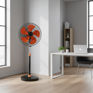 <span class=keywords><strong>Ventilateur</strong></span> sur pied électrique domestique 450 mm Turbo HDEF 900 tr/min, écoénergétique, en métal gris, commande mécanique - Product Image 5