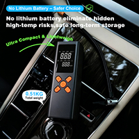 Compresseur d'air numérique intelligent pour pneus de voiture, gonfleur portable avec moniteur de pression, pompe et lumière d'urgence facile à utiliser
