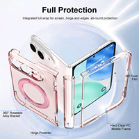 Étui magnétique rotatif à 360° de qualité supérieure compatible avec l'iPhone Duo Fold, film intégré, coque pliable antichoc