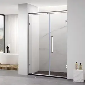 Pannello tascabile porta doccia cromata 8mm porta doccia in vetro infrangibile porta doccia in vetro temperato trasparente