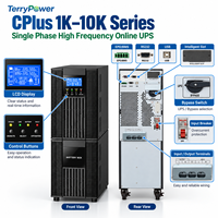 Onduleur monophasé en ligne 6KVA 10KVA haute fréquence, batterie au plomb, onde sinusoïdale pure, alimentation sans interruption
