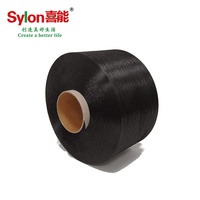 Fil de filament en acétate noir Eastman, vente directe d'usine, aspect soie, FDY, pour le tissage ou le tricot